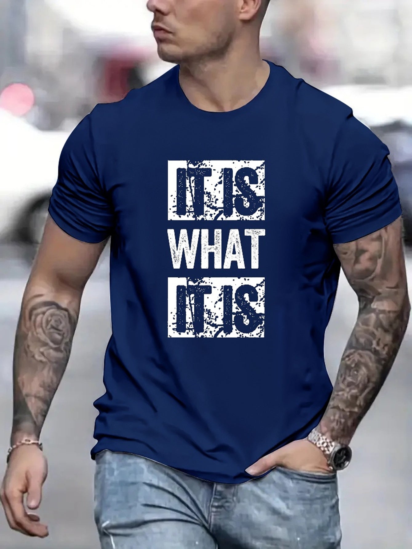 It Is What It Is Print T Shirt