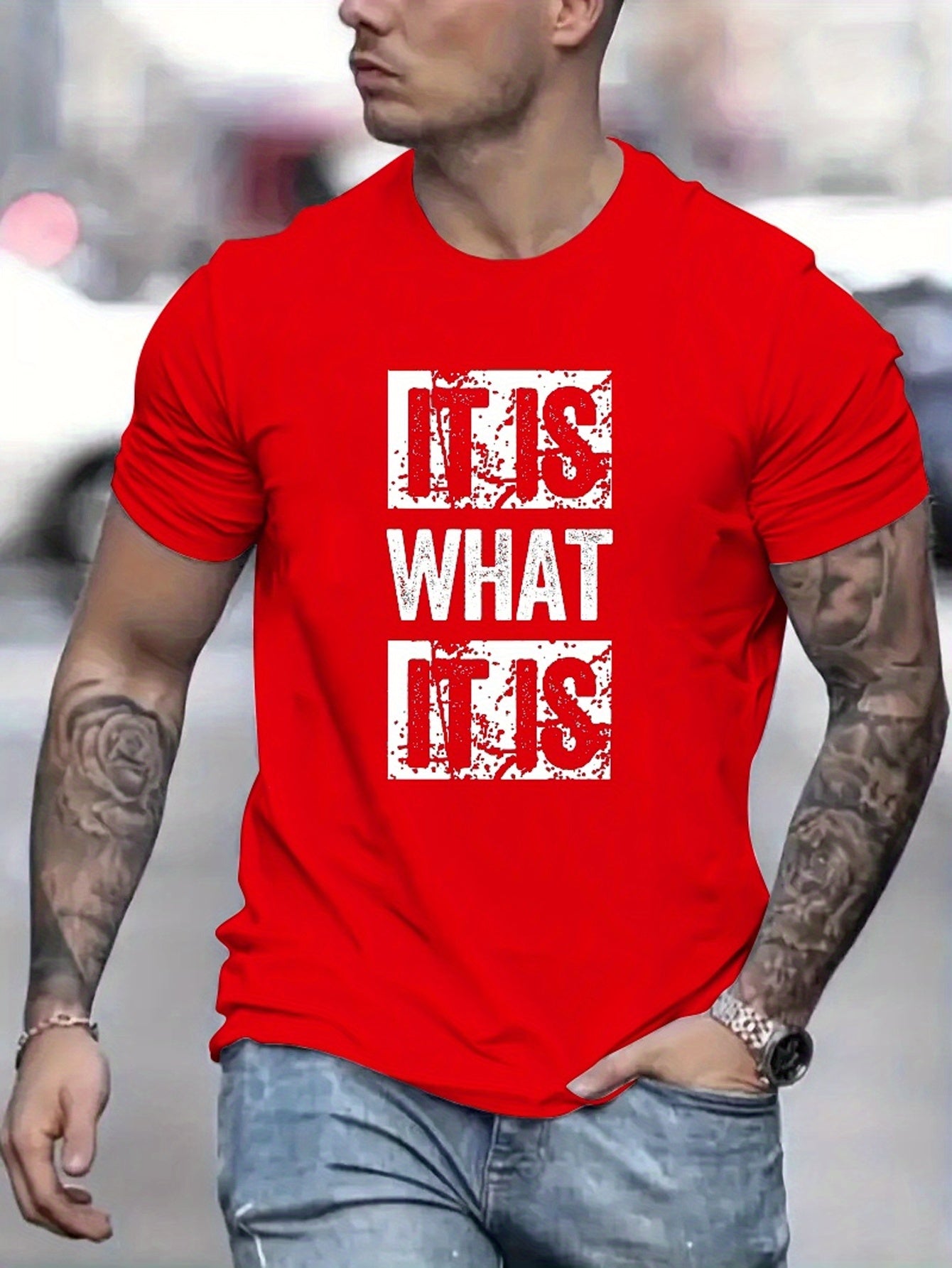 It Is What It Is Print T Shirt