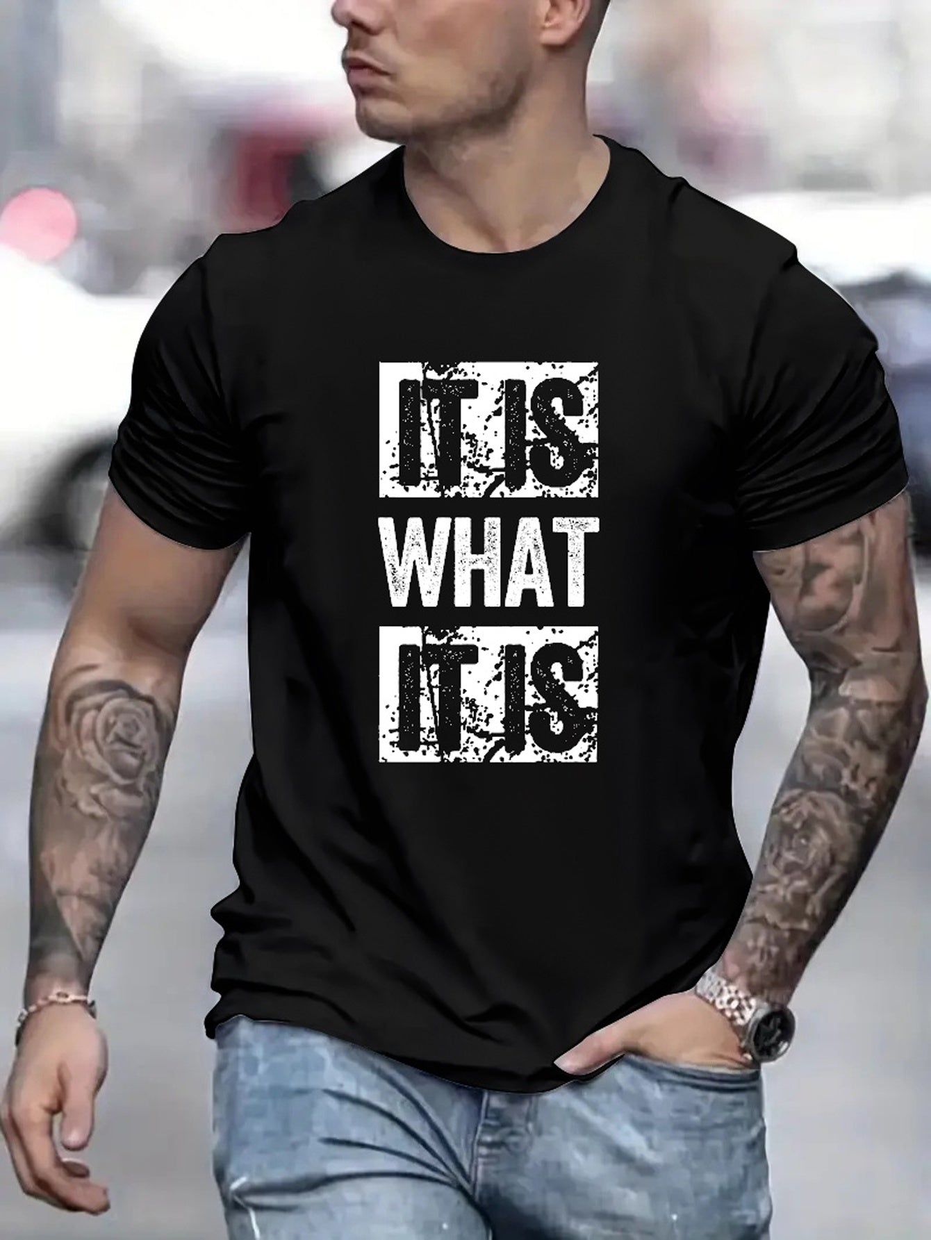 It Is What It Is Print T Shirt