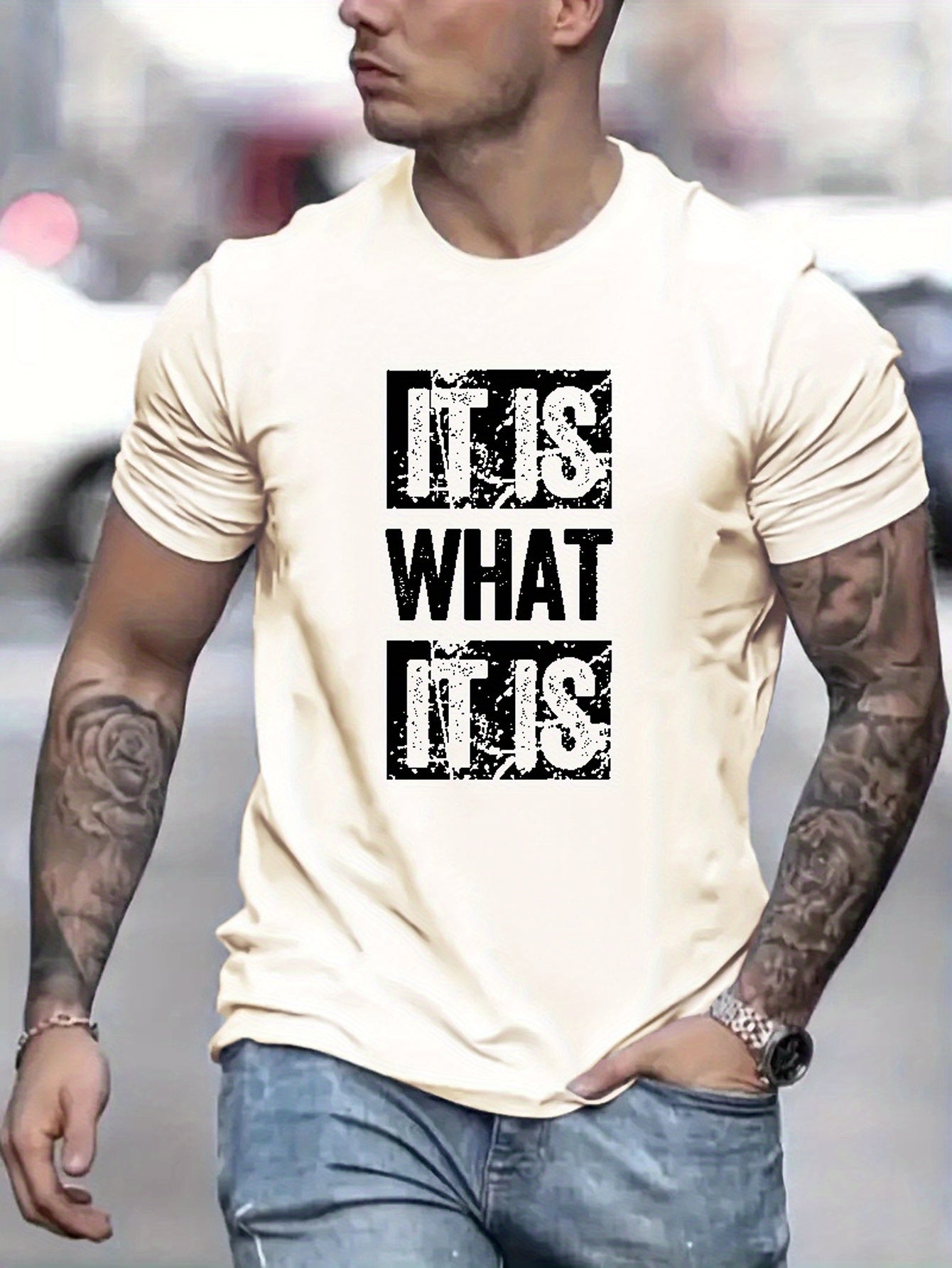 It Is What It Is Print T Shirt