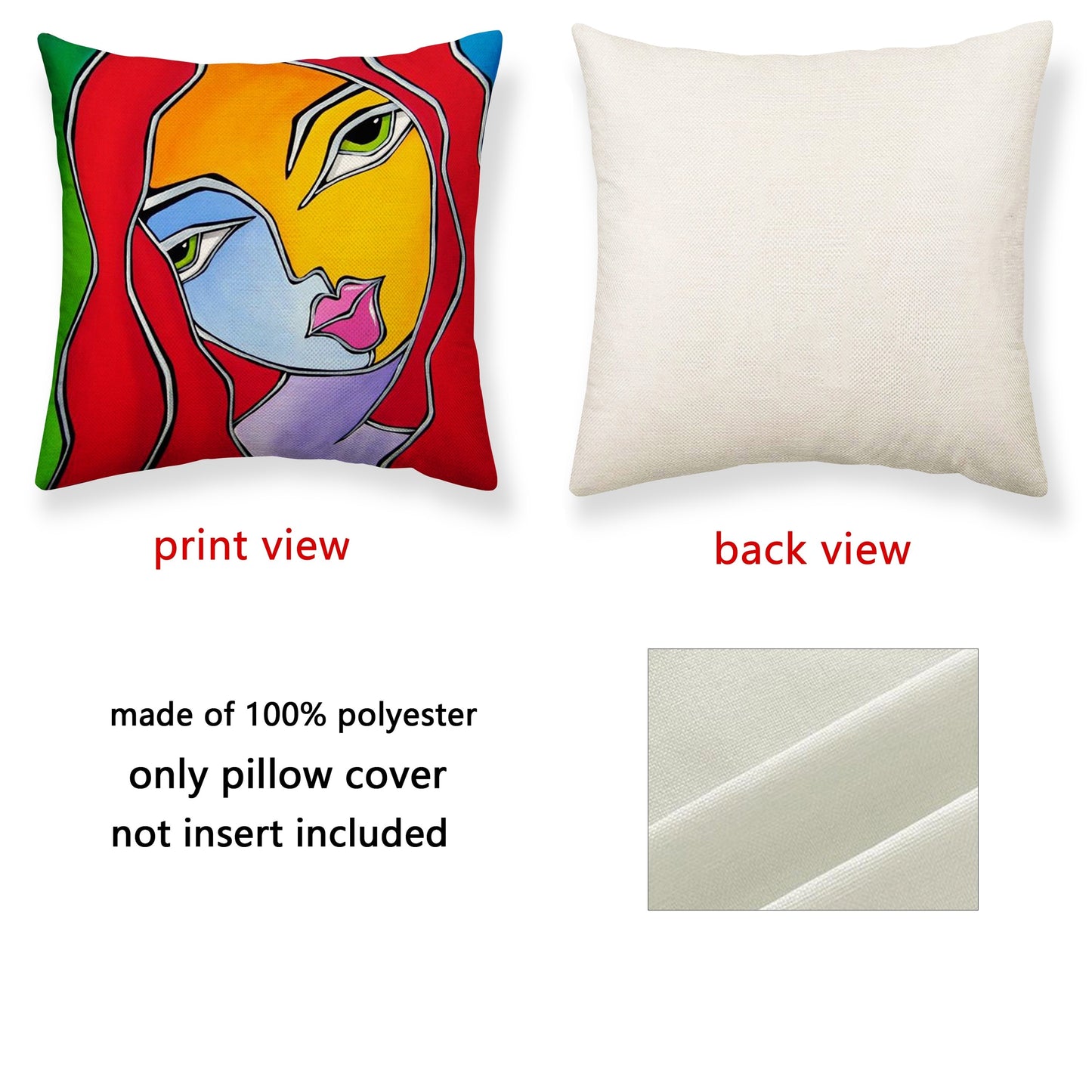 4pcs Impressionist Pillow Cover