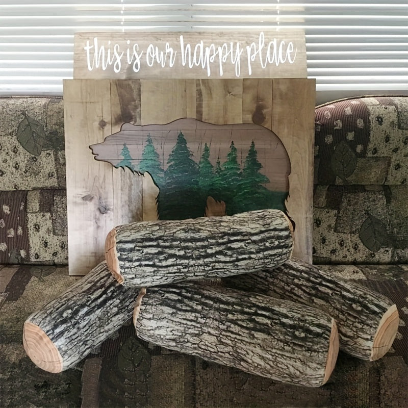 Decorative Wood Log Pillow