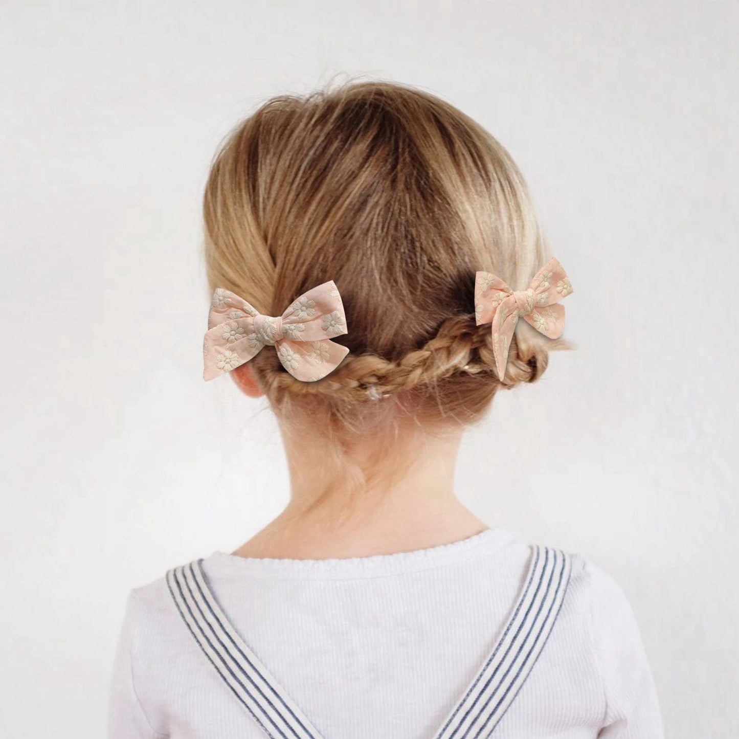 4Pcs Sweet Print Bowknot Hair Clips