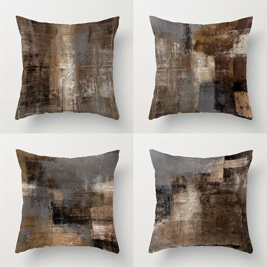 Brown Throw Pillow Covers - 4pcs